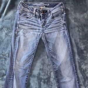 American Eagle Outfitters Women's Light Blue Skinny Jeans